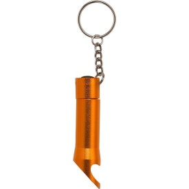 Carlo sleutelhanger - aluminium - 7 cm - met zaklamp en flesopener