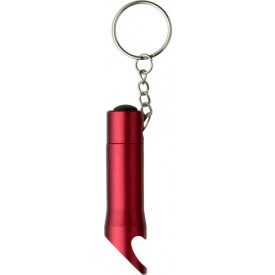 Aluminium zaklamp/flesopener-Rood-Zonder opdruk