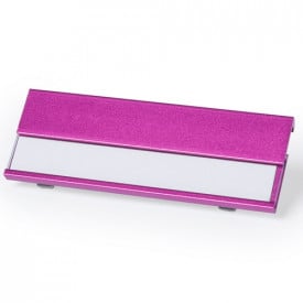 Aluminum naambadge Bindel-Magenta