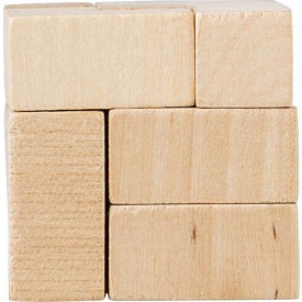 Amber puzzel - hout - verpakt in katoenen zakje