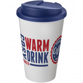 Americano® 350 ml geïsoleerde beker-Wit, blauw