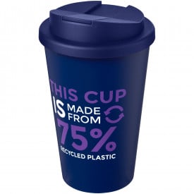 Americano® Eco 350 ml gerecyclede beker met spill-proof deksel-Blauw