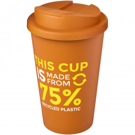 Americano® Eco 350 ml gerecyclede beker met spill-proof deksel-Oranje
