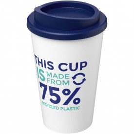 Americano Eco 350 ml gerecyclede drinkbeker-Wit, blauw