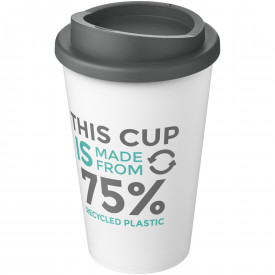 Americano Eco 350 ml gerecyclede drinkbeker-Wit, grijs