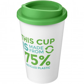 Americano Eco 350 ml gerecyclede drinkbeker-Wit, groen