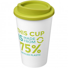 Americano Eco 350 ml gerecyclede drinkbeker-Wit, lime