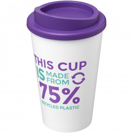 Americano Eco 350 ml gerecyclede drinkbeker-Wit, paars