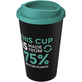 Americano Eco 350 ml gerecyclede drinkbeker-Zwart,aqua blauw