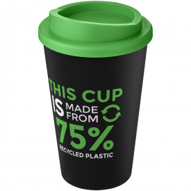 Americano Eco 350 ml gerecyclede drinkbeker-Zwart,groen