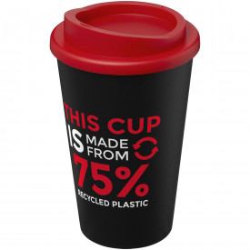 Americano Eco 350 ml gerecyclede drinkbeker-Zwart,rood