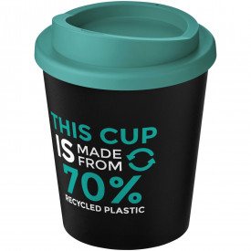 Americano® Espresso Eco 250 ml gerecyclede beker -Zwart, aqua blauw