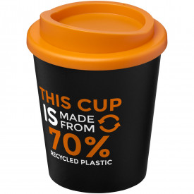Americano® Espresso Eco 250 ml gerecyclede beker -Zwart, oranje