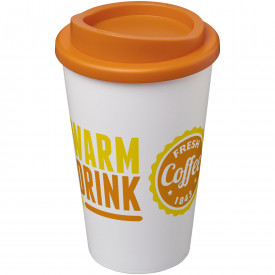 Americano® geïsoleerde beker van 350 ml-Oranje, wit