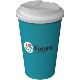 Americano® Infiniti geïsoleerde beker van 350 ml met morsbestendig deksel-Helder blauw