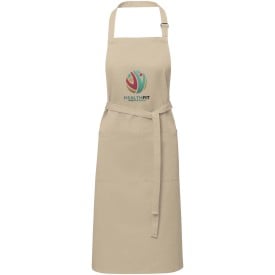 Andrea apron with adjustable neck strap-Oatmeal