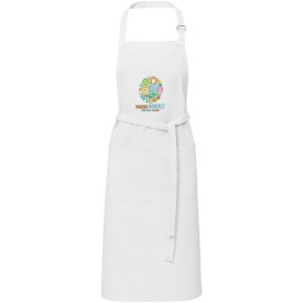 Andrea apron with adjustable neck strap-Wit