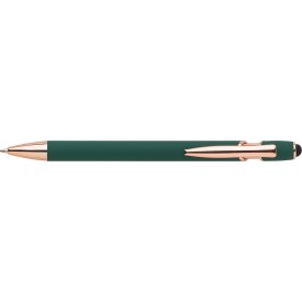 Anthony stylus balpen - aluminium - blauwe inkt - roségouden details-Groen
