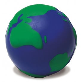 Anti stress globe-Blauw-Zonder opdruk