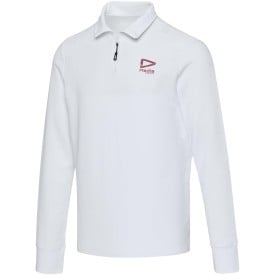 Apollo 245 g/m² uniseks half-zip poloshirt met lange mouwen-Wit