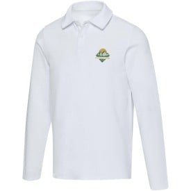 Apollo 245 g/m² uniseks poloshirt met lange mouwen-Wit