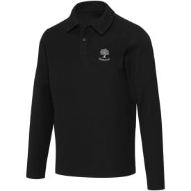 Apollo 245 g/m² uniseks poloshirt met lange mouwen-Zwart