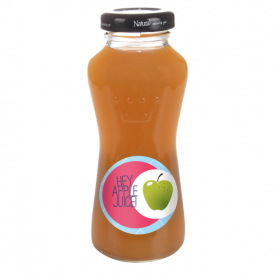 Flesje appelsap - glas - 200ml - zwarte dop