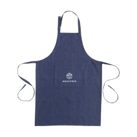 Schort - 90x65 cm - gemêleerd demin - 220 g/m² - met verstelbare nekband