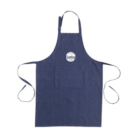 Schort - 90x65 cm - gemêleerd demin - 220 g/m² - met verstelbare nekband