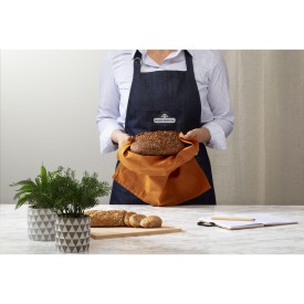 Schort - 90x65 cm - gemêleerd demin - 220 g/m² - met verstelbare nekband