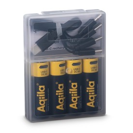 Aqiila USB-C batterijen AA - 2000mAh - 4-pack