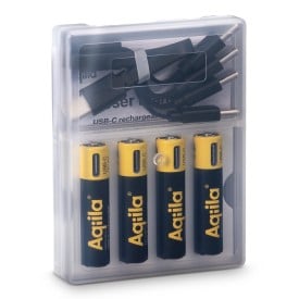 Aqiila USB-C batterijen AA - 600mAh - 4-pack