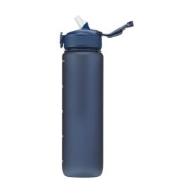 AquaSport waterfles 1000 ml - rPET - fliptopdop met rietje