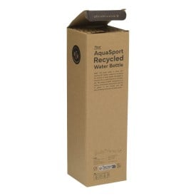 AquaSport waterfles 1000 ml - rPET - fliptopdop met rietje