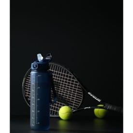 AquaSport waterfles 1000 ml - rPET - fliptopdop met rietje