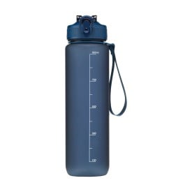 AquaSport waterfles 1000 ml - rPET - fliptopdop met rietje