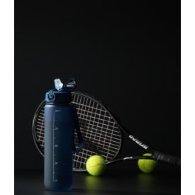 AquaSport waterfles 1000 ml - rPET - fliptopdop met rietje
