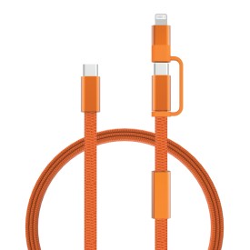 Arc RCS 60W 120 cm 2-in-1 snellaadkabel-Oranje
