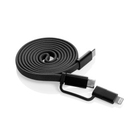 Arc Ultra-thin RCS recycled 60W 2 in 1 magnetische kabel-Zwart
