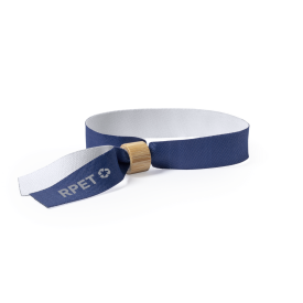 Broch armbandje - rPET polyester - 35 cm - bamboe veiligheidssluiting