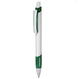 UMA Stripe balpen - kunststof - blauwe inkt - rubberen grip - drukknop
