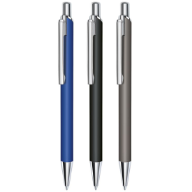 Arvent balpen - metaal - blauwe inkt - soft touch