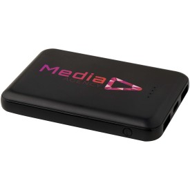 Asama type-C powerbank van 5000 mAh van gerecycled plastic-Zwart