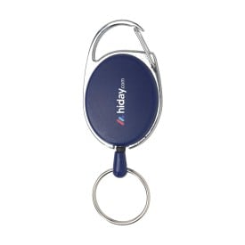 Aspen rollerclip sleutelhanger - metaal/ABS - karabijnhaak - 60cm koord