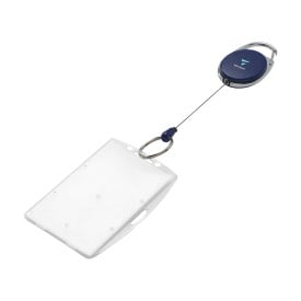 Aspen rollerclip sleutelhanger - metaal/ABS - karabijnhaak - 60cm koord