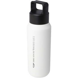 Astra 600 ml RCS-gecertificeerde waterfles van gerecycled roestvrij staal met koperen vacuümisolatie (geschikt voor koolzuurhoudende dranken)-Wit