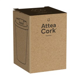 Attea beker 350ml - Kurk/PP - met schroefdeksel en klikopening