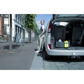 Opvouwbare auto organizer - nylon - 2 compartimenten en zijvak