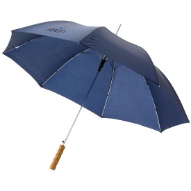 Automatische paraplu met metalen stok en houten handvat-Navy,wit