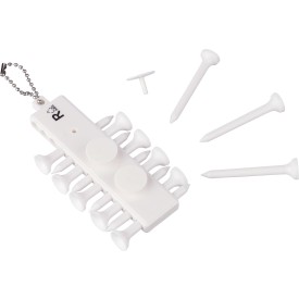 Aveline golf tee-set - recycled ABS - 12 tees - met metalen koord